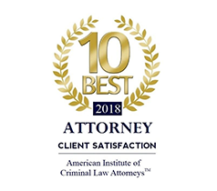 10 Best Attorney 2018 - Client Satisfaction - American Institute of Criminal Law Attorneys